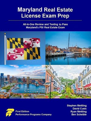 cover image of Maryland Real Estate License Exam Prep